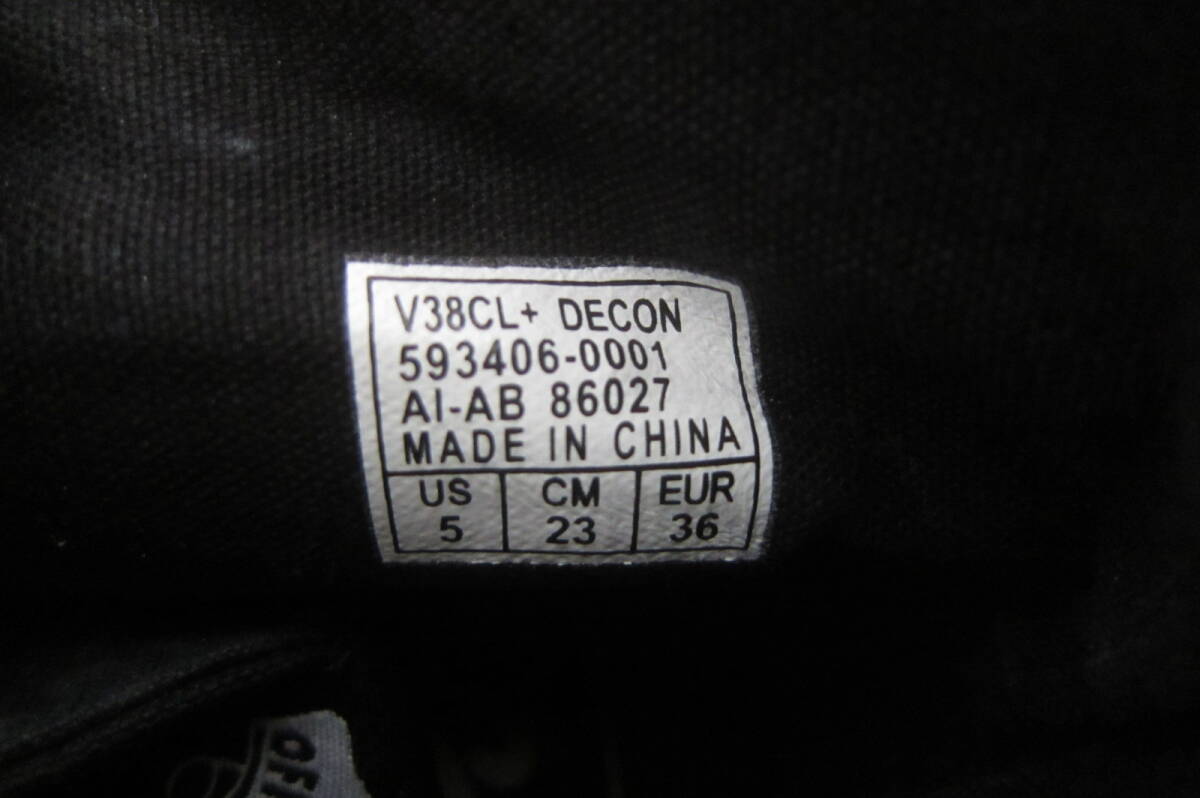 VANS バンズ V38CL+DECON 593406-0001 ハイカットスニーカー シューズ 黒 23㎝ O2402E_画像6
