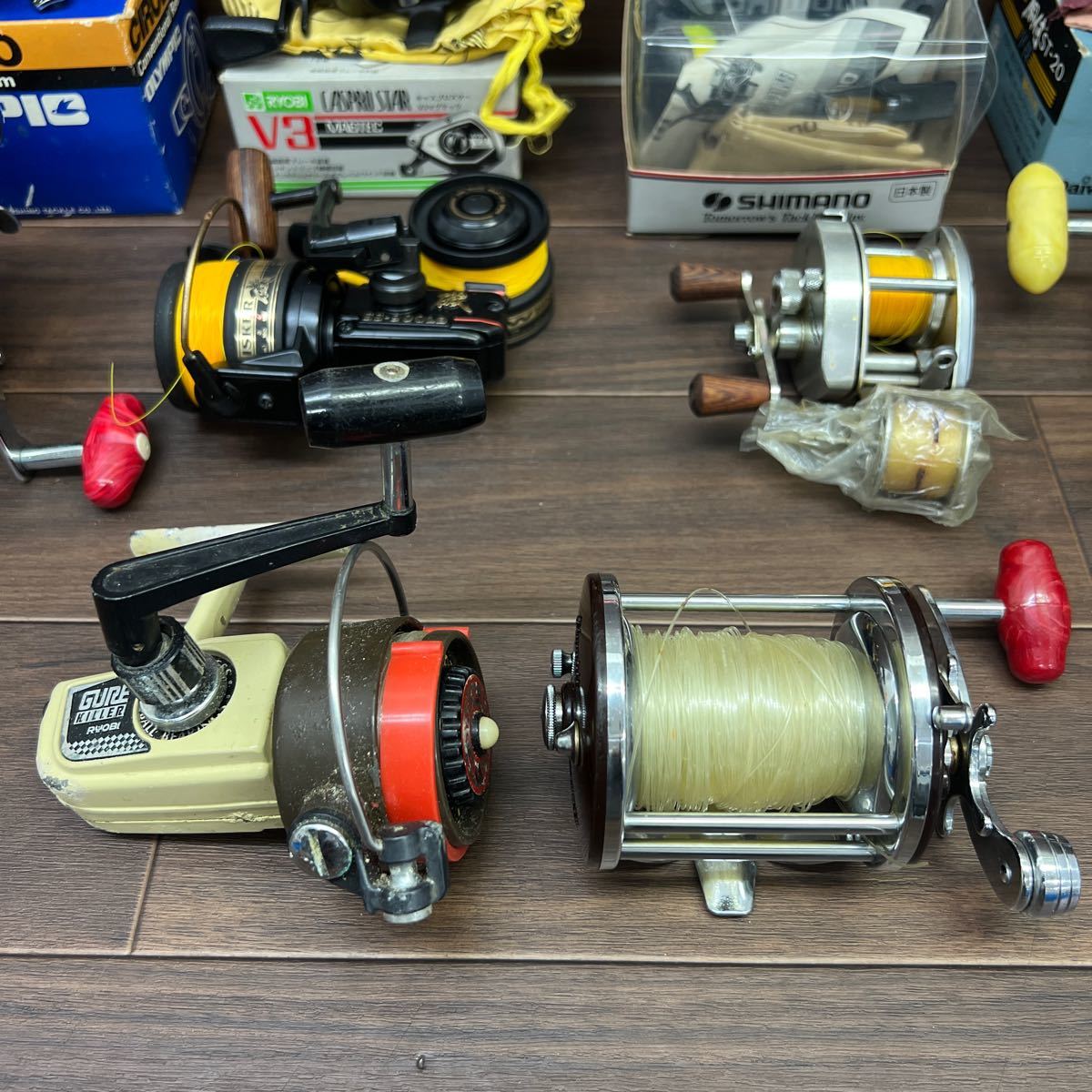 ■ C-95 SHIMANO シマノ DAIWA ダイワ RYOBI リョービ OLYMPIC など リール 釣具 フィッシング 釣り 10点セット まとめ ジャンク_画像4