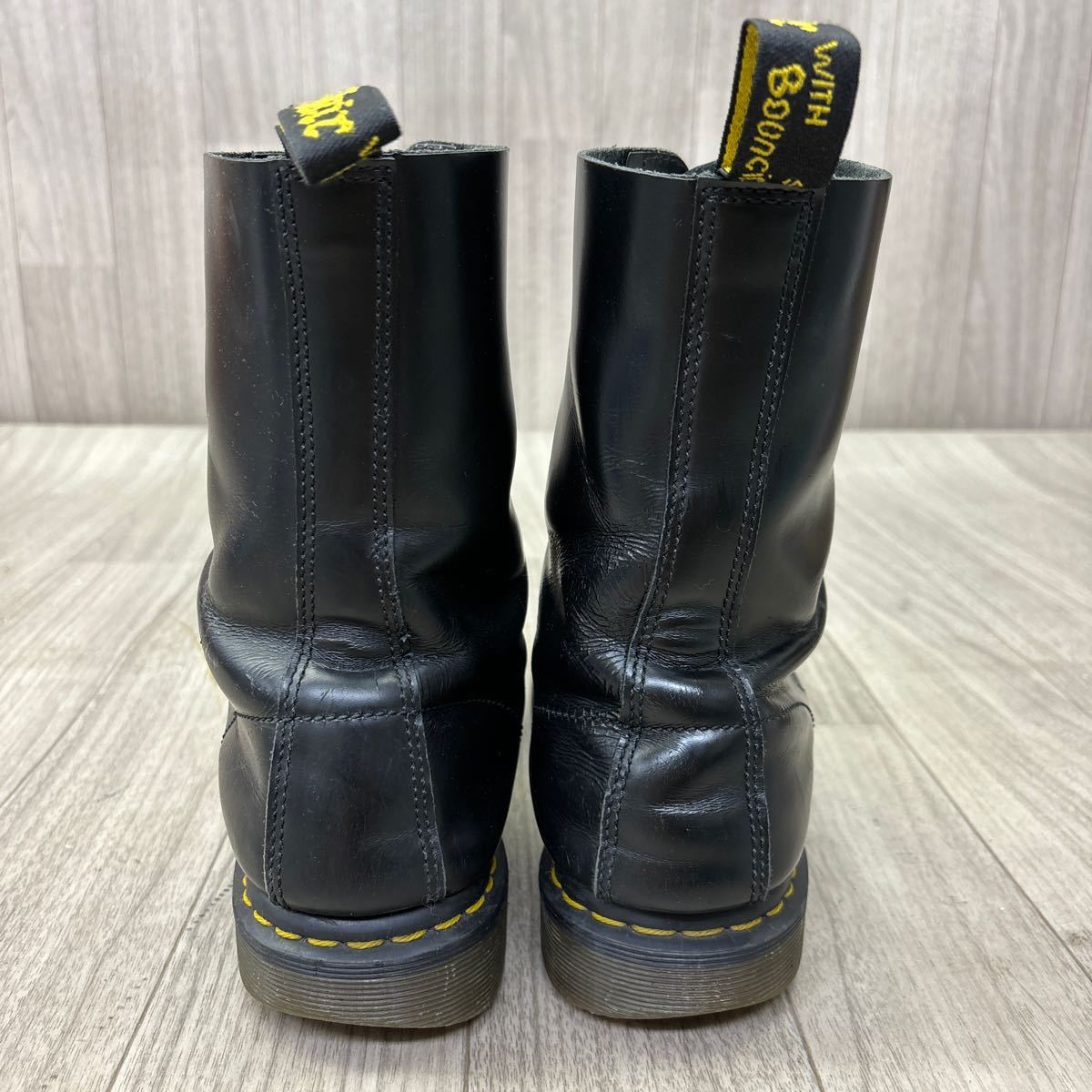 D-43 Dr.Martens ドクターマーチン 10ホール レースアップブーツ レザーブーツ ブラック メンズ 29.5cm_画像4