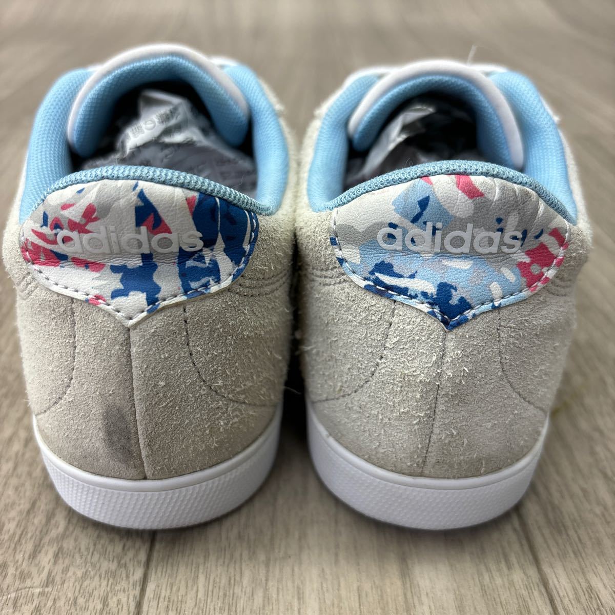 D-43 adidas アディダス NEO ネオ スエード ローカットスニーカー カジュアルスニーカー グレー系 レディース 25.5cm_画像4