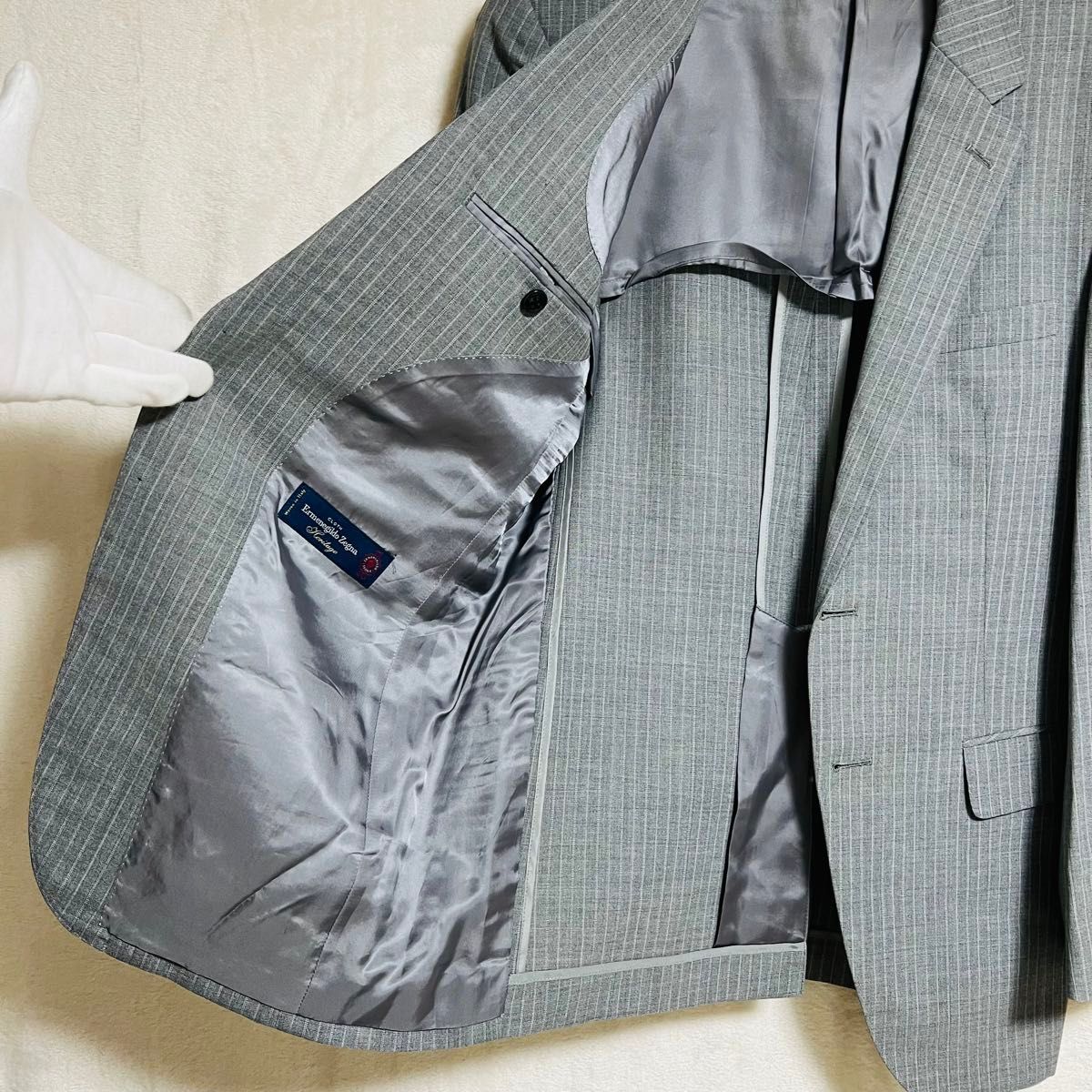 【美品】Ermenegildo Zegna エルメネジルドゼニア スーツ セットアップ ストライプ