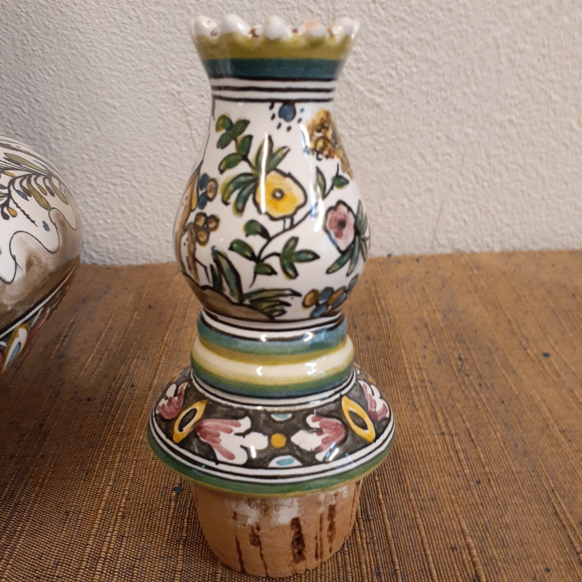 飾壺 デキャンタ ポルトガル製 陶器 約H38cm×23cm×23cm