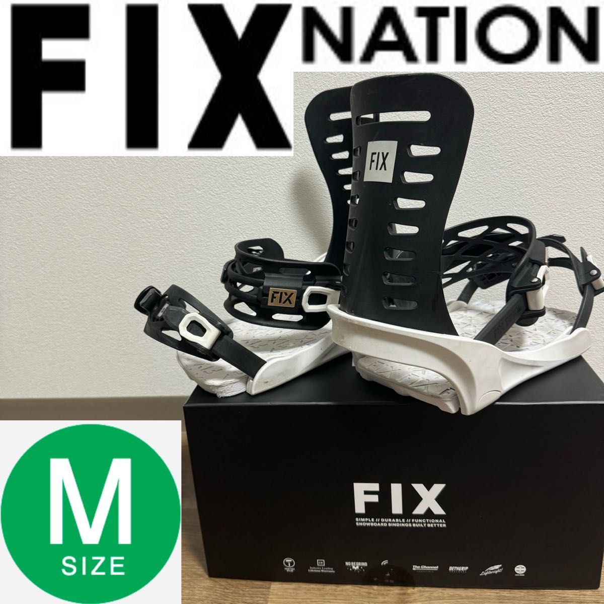 FIX BINDING NATION フィックス ネーション バインディング ビンディング スノーボード スノボ Mサイズ メンズ