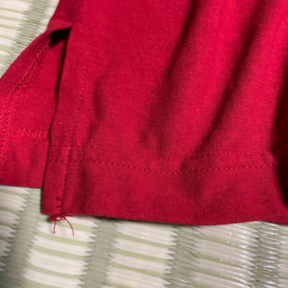 アサメリー　半袖Tシャツ　Mサイズ　【中古】　　　　赤　アングル　肌ざわり最高！！