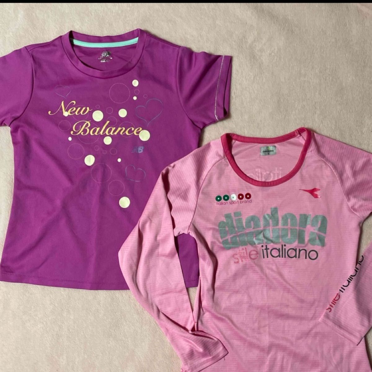 ニューバランス　半袖Tシャツ　と　　　　　　ディアドラ　長袖Tシャツ　2枚セット　Mサイズ