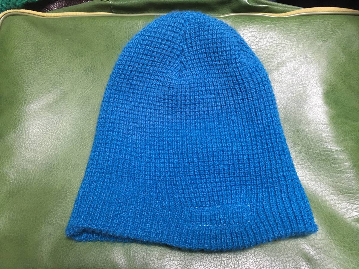 2402USA рис America производства Pola -POLeR акрил ребра сборник вязаный CAP колпак шляпа watch Beanie BLUE синий blue 