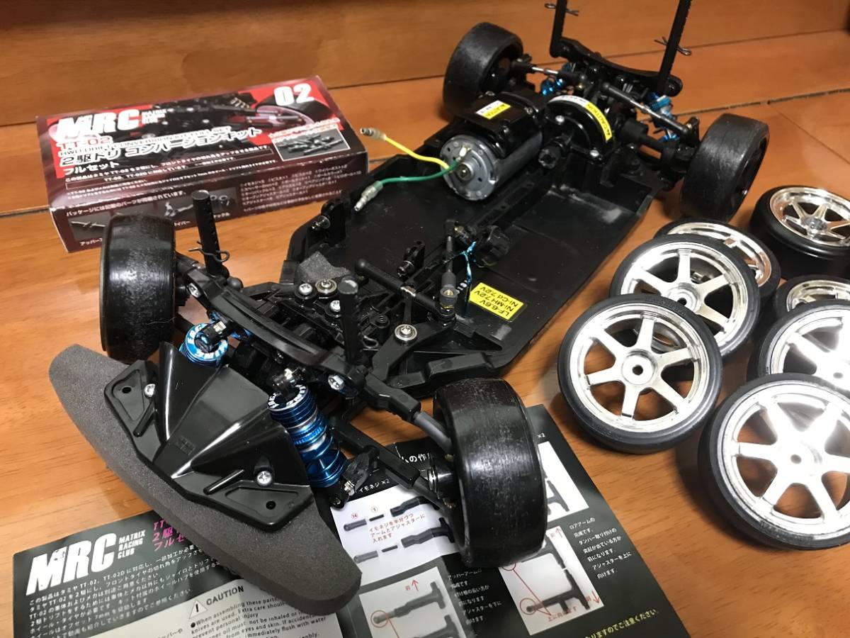 1/10 タミヤ TT02 MRC 2駆　コンバージョン　組込み済　　ドリフト仕様　中古シャーシー_画像1