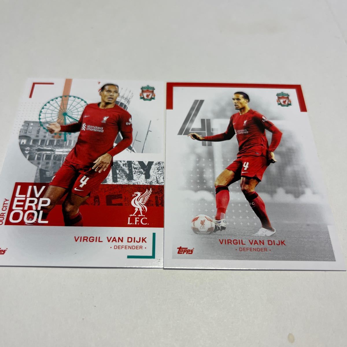 ★【ファン・ダイク 】2022-23 Topps Liverpool Team Set 2枚セット★即決の画像1