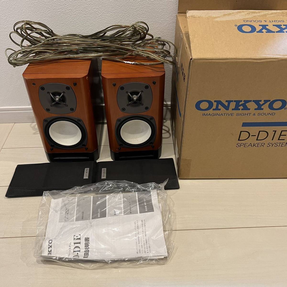 ONKYO オンキョー スピーカー D-D1E 左右セット音響機器 元箱あり_画像1