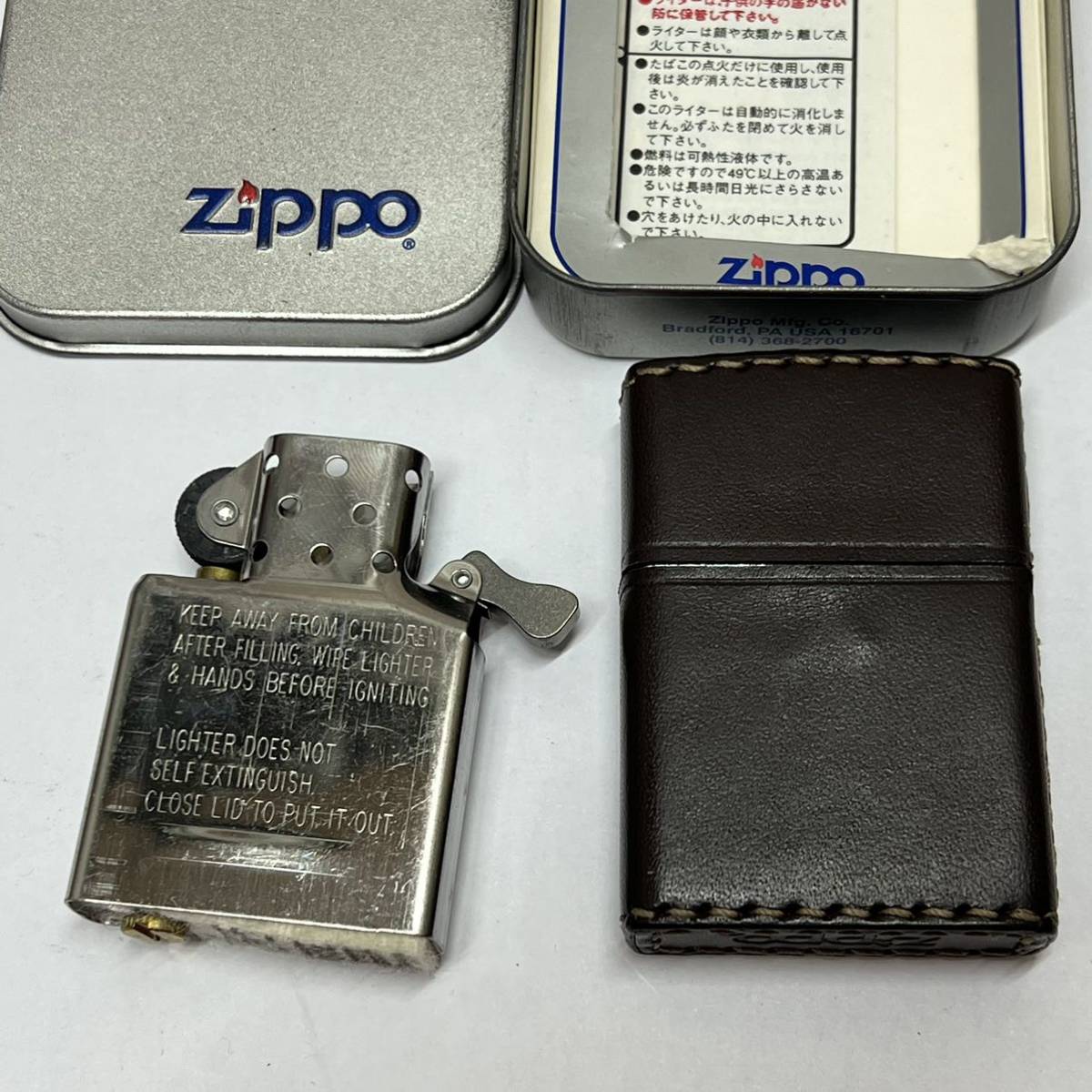 ZIPPO ジッポー 2002年　革、布巻き　未着火品　喫煙器具 _画像4