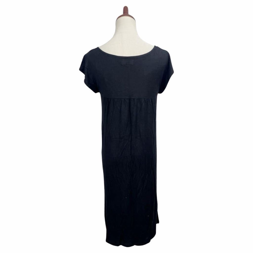 agnes b. Agnes B lady's black knitted One-piece dress 