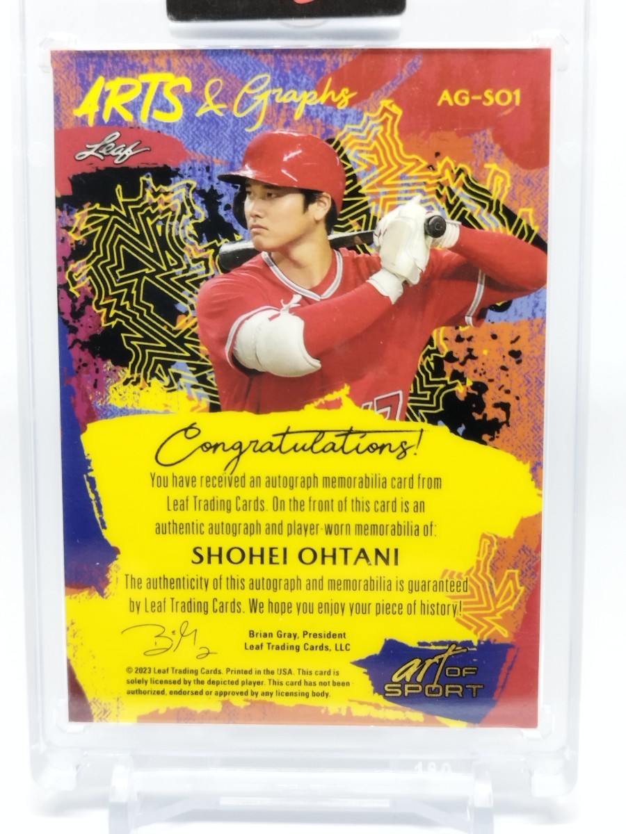 【5枚限定】大谷翔平 ジャージサイン 2023 Leaf Art of spost Shohei Ohtani 2色ユニフォーム ラストナンバー エンゼルスの画像2