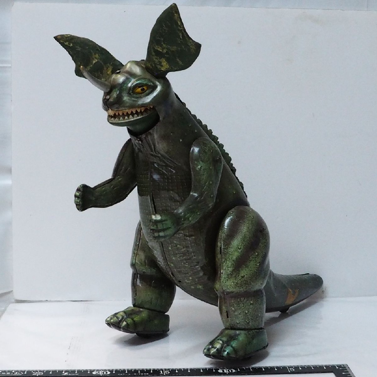 ブルマァク【恐怖の地底怪獣 バラゴン 電動リモコン歩行 コントローラー欠】ブリキTIN BARAGON東映 ゴジラ モンスターBULLMARK【箱無】0912