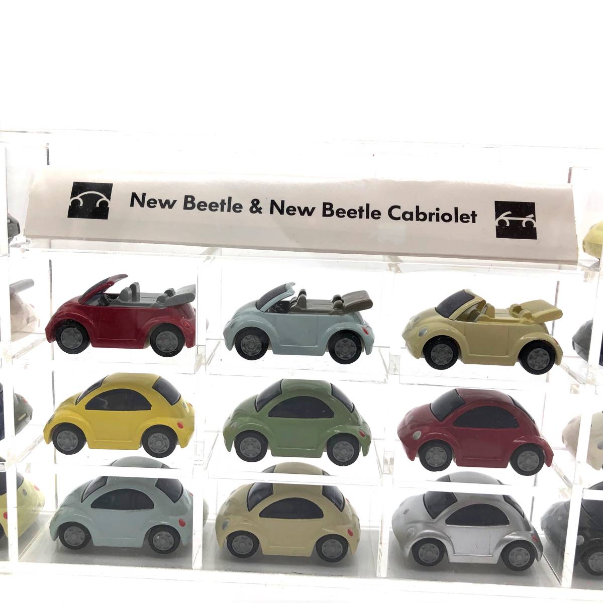 フォルクスワーゲン ニュービートル＆カブリオレ カラーサンプル 非売品 ディーラー チョロＱタイプミニカー 全17色セット（管13038）_画像2