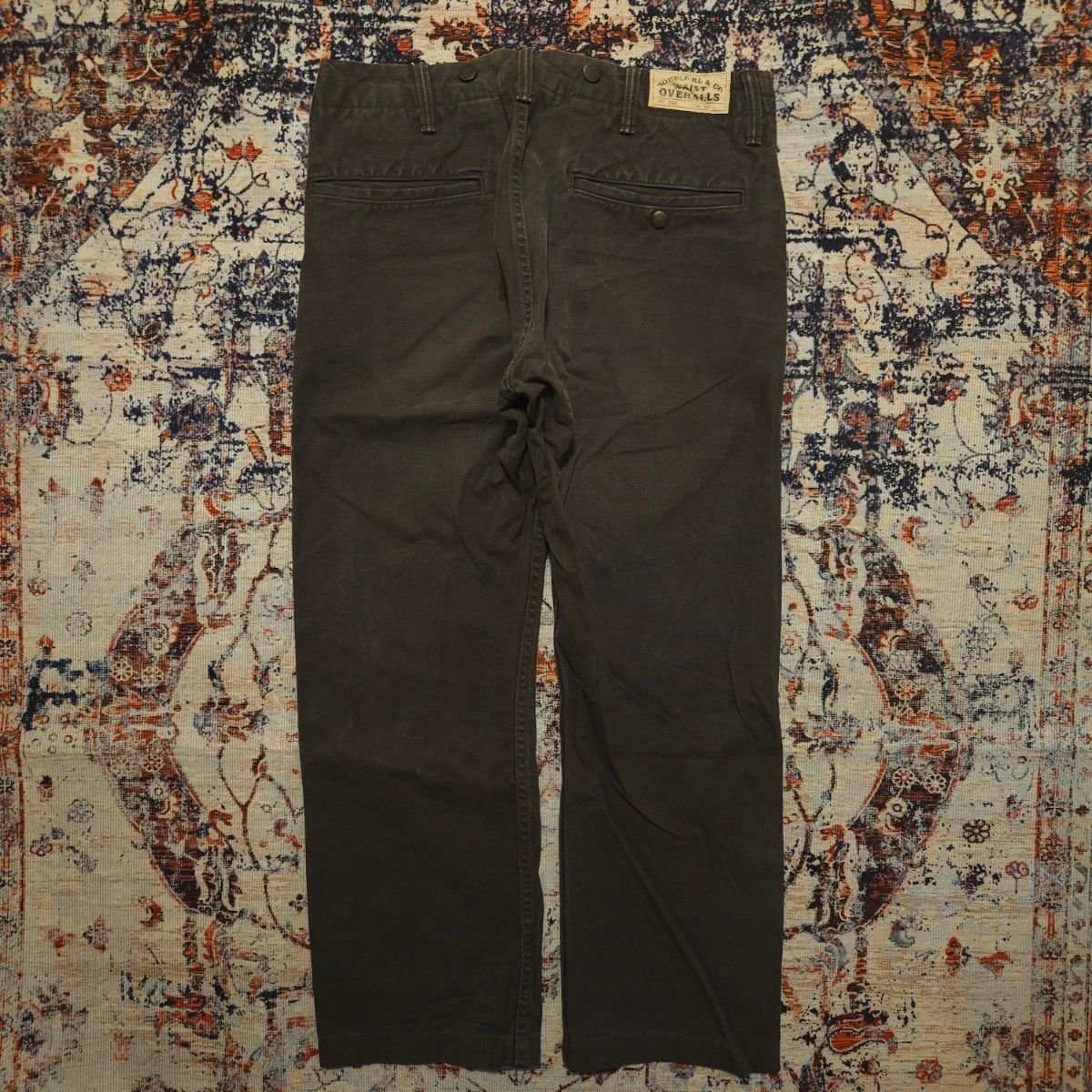 【激渋】 RRL Frisco Canvas Duck Trousers 【32×32】 フリスコ キャンバスダック トラウザー 墨黒 サスペンダー 港湾労働者 Ralph Lauren_画像7