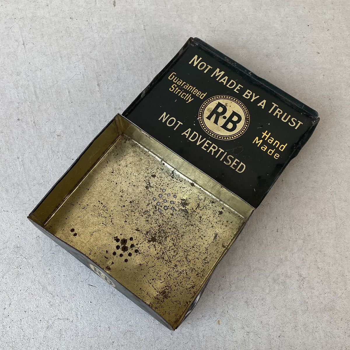 Vintage античный жестяная банка TIN CAN лист шт сигареты / коллекционный Ad ba Thai Gin g дисплей курение . бардачок кейс место хранения America 