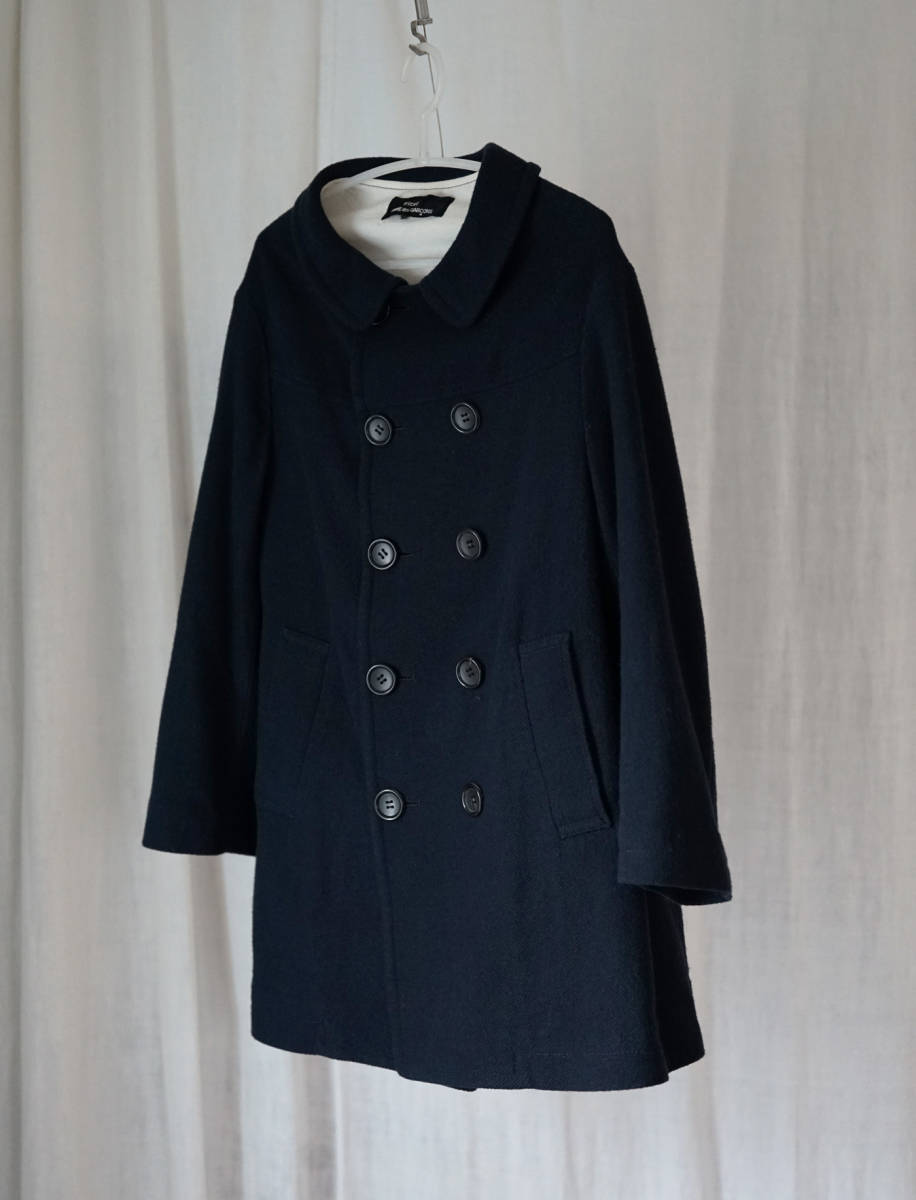 トリココムデギャルソン tricot COMME des GARCONS 丸襟コート M 紺