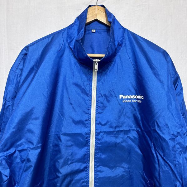 Panasonic パナソニック フル ジップ アップ ジャケット ジャンパー ナイロン 青 ブルー XL b18825_画像2
