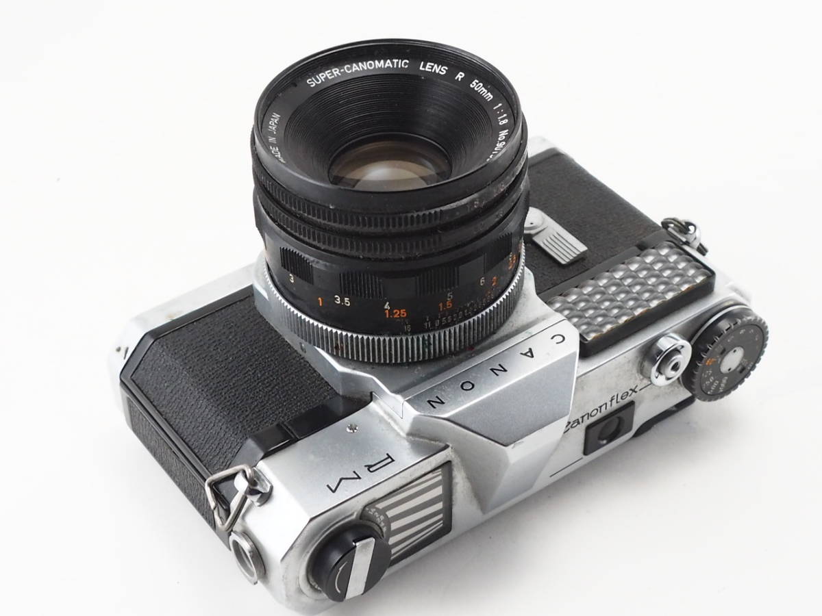 ★訳あり実用品★ キヤノン CANON CANONFLEX ボディ 50mm 単焦点レンズセット ★シャッターOK! 露出計針動作！ #TA3170_画像2