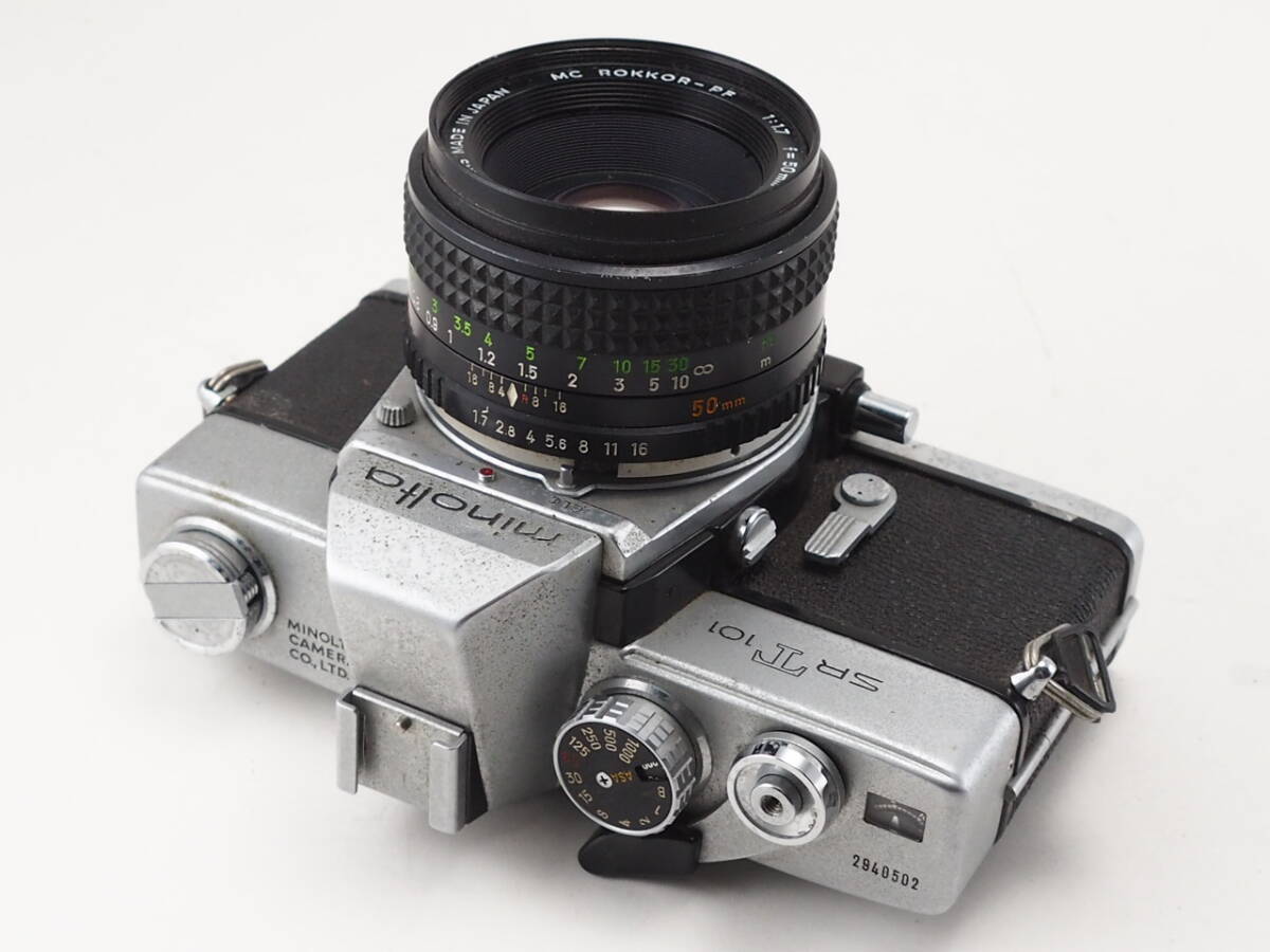 ★訳あり実用品★ ミノルタ MINOLTA SRT101 ボディ ROKKOR-PF 50mm レンズセット ★シャッターOK！ #TA3305_画像2