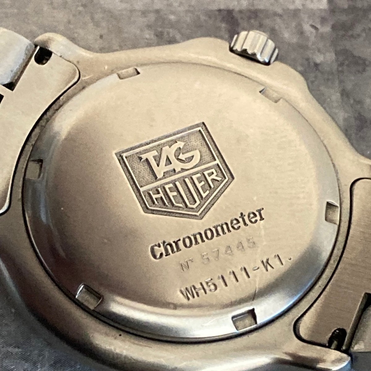 稼働 美品 TAG HEUER タグホイヤー 6000シリーズ クロノメーター WH5111-K1 自動巻 シルバー デイト 200ｍ メンズ腕時計_画像5