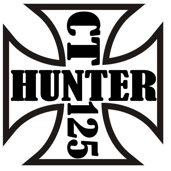 HUNTER ハンター CT125 10カラー クロス カッティングステッカー 狼ステッカープレゼント HC-27_画像4