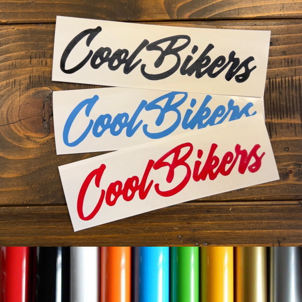 COOLBIKERS クールバイカーズ LOGO ロゴ シール ステッカー カッティング 文字だけが残る カラー10色 CB-LOGO-6._画像1