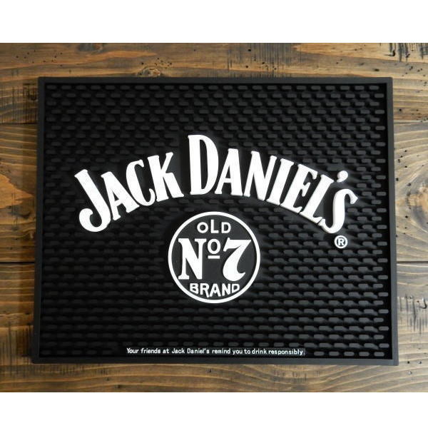 バーマット カウンター Bar Mat JACK DANIELS （ジャック・ダニエル） グラス置き／キッチン雑貨 ワイド_画像1