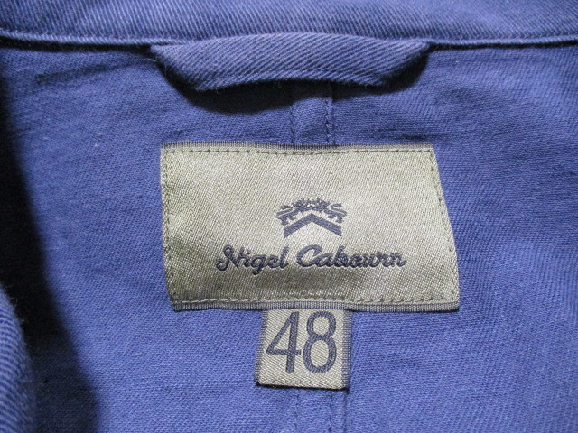 NIGEL CABOURN ナイジェルケーボン ホスピタルジャケット 紺 48_画像6