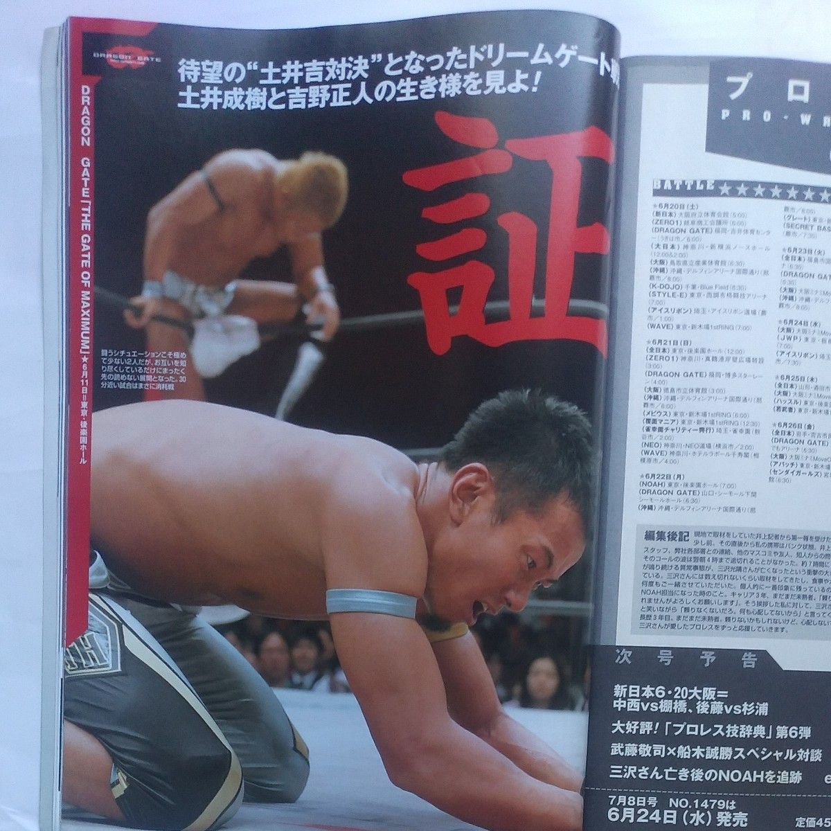 『週刊プロレス』 No.1478  三沢光晴追悼  2009年7月1日 ベースボール マガジン社発行