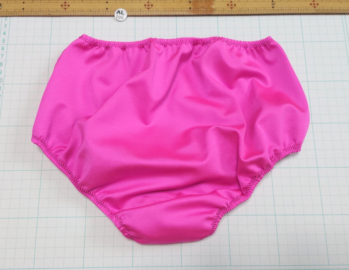 社交ダンス用インナーパンツ カラーパンツ アンダースコート マゼンタ 濃いピンク系 ハンドメイド Lサイズ(AL106)の画像2