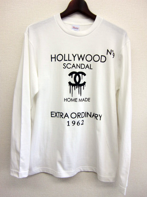 XLサイズ-hollywoodScandalロングTシャツhs42/no9whtＤの画像4