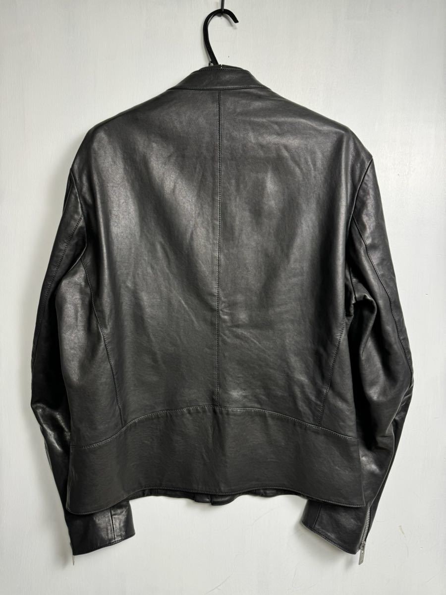 Maison Margiela 5zip leather jacket 56 マルジェラ ハの字レザージャケット2016年製_画像2