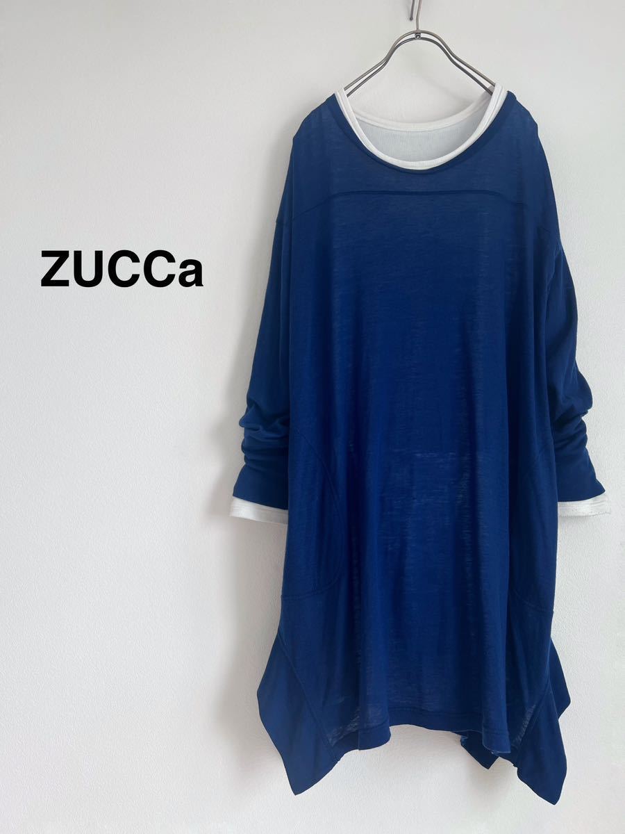 【2点以上で送料無料】 ZUCCa ズッカ ワンピース ネイビー_画像1