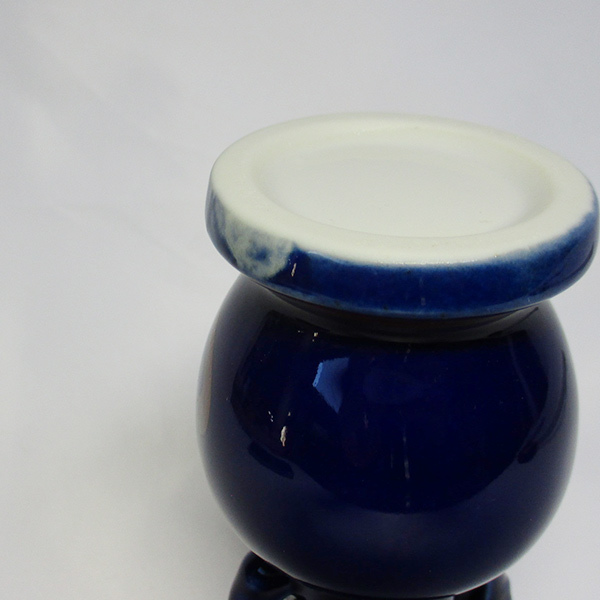 【特価品】仏壇用花瓶2個 瑠璃金ハス 陶器 日本製 箱なし_画像8