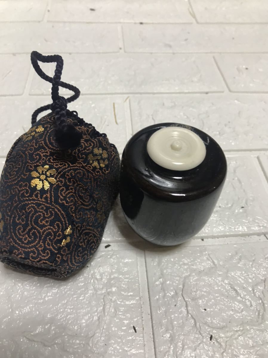 大海茶入 仕覆 茶入 茶道具 棗 仕覆付 茶器 肩衝 _画像1