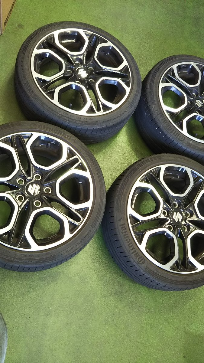 ★☆名古屋発 中古★値下げ【引取りOK】スズキ スイフトスポーツ 195/45R17 コンチネンタル コンチスポーツコンタクト5 純正アルミ セット