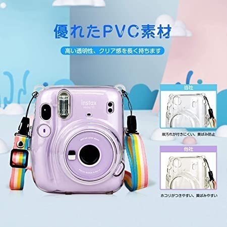 kinokoo Fujifilm チェキ instax mini 11 ケース instax mini 11　透明_画像5