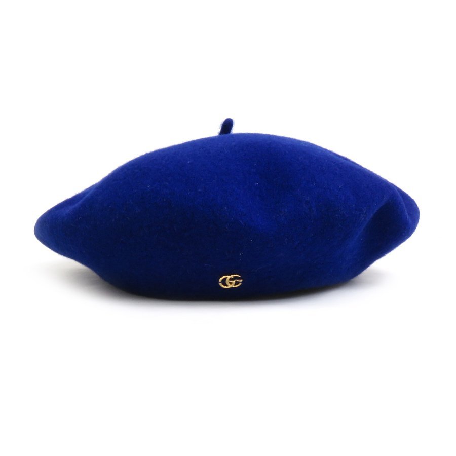 グッチ GUCCI ベレー帽 ウール ブルー h30076f