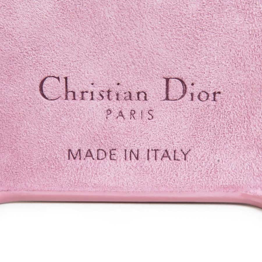 クリスチャンディオール Christian Dior スマートフォンケース iPhone15 Proケース レザー ダスティピンク h30113g_画像7