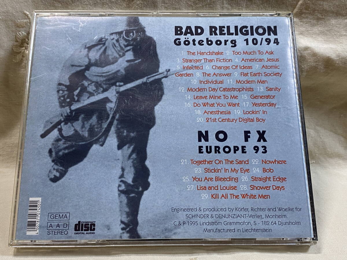 BAD RELIGION / NOFX - EAT OR DIE 93年 94年 ライブ盤_画像2