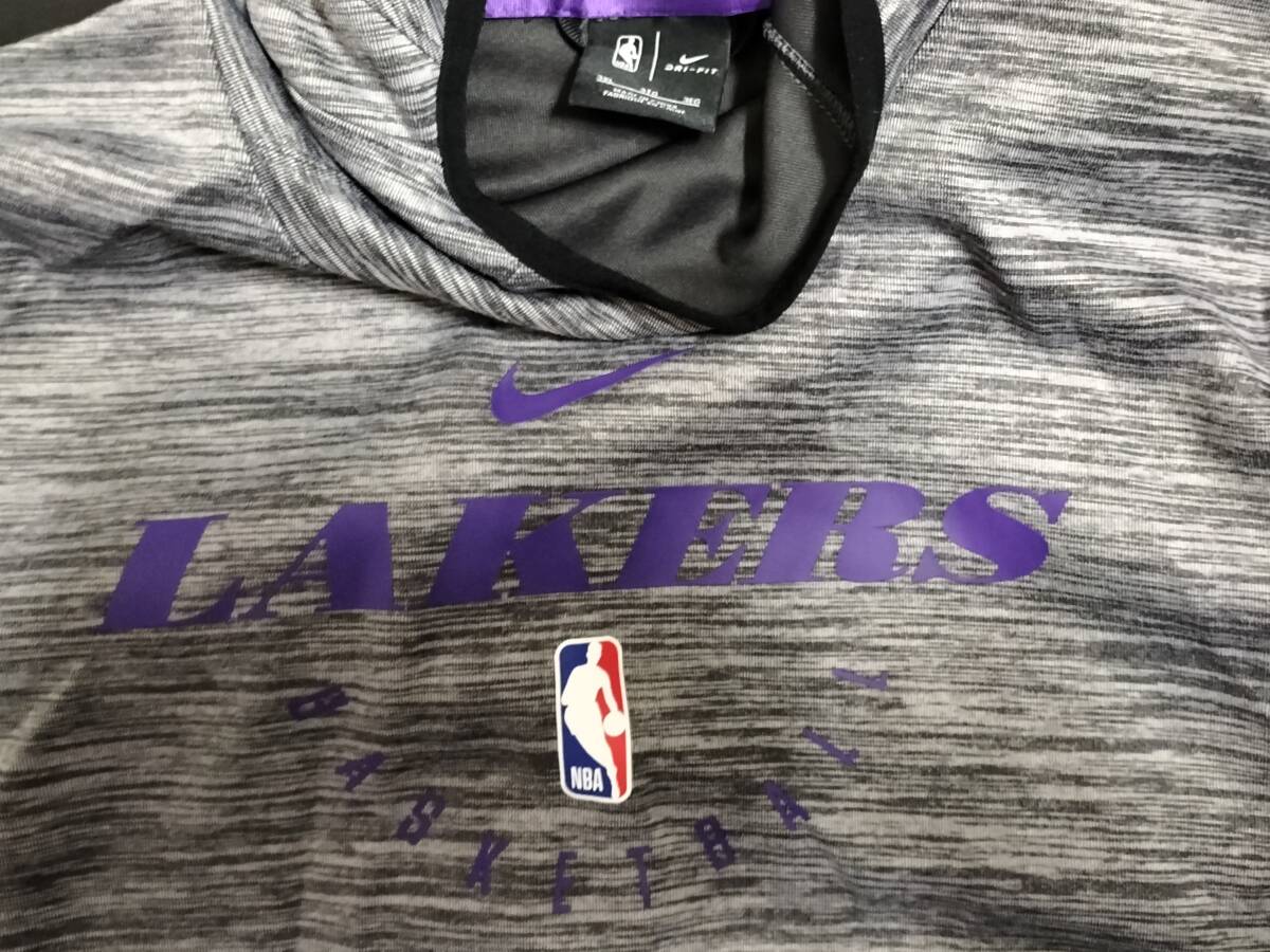 NIKE ナイキ Los Angeles Lakers パーカー 3XL グレー メンズ 大きいサイズ レイカーズ バスケ NBA_画像3