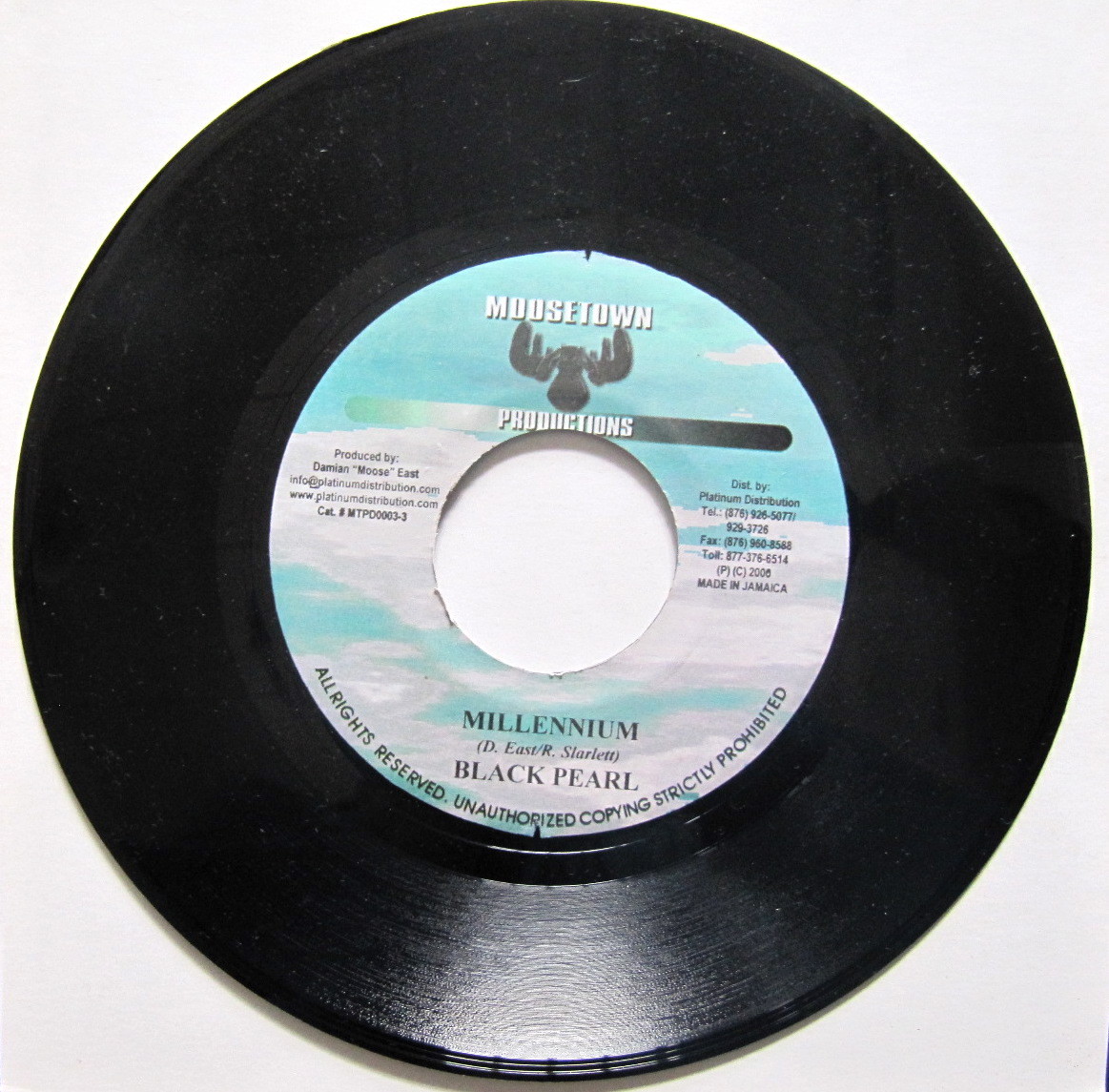 854【Reggae】Watch We/Millennium - Elephant Man/Black Pearl./7”/Moosetown_画像1