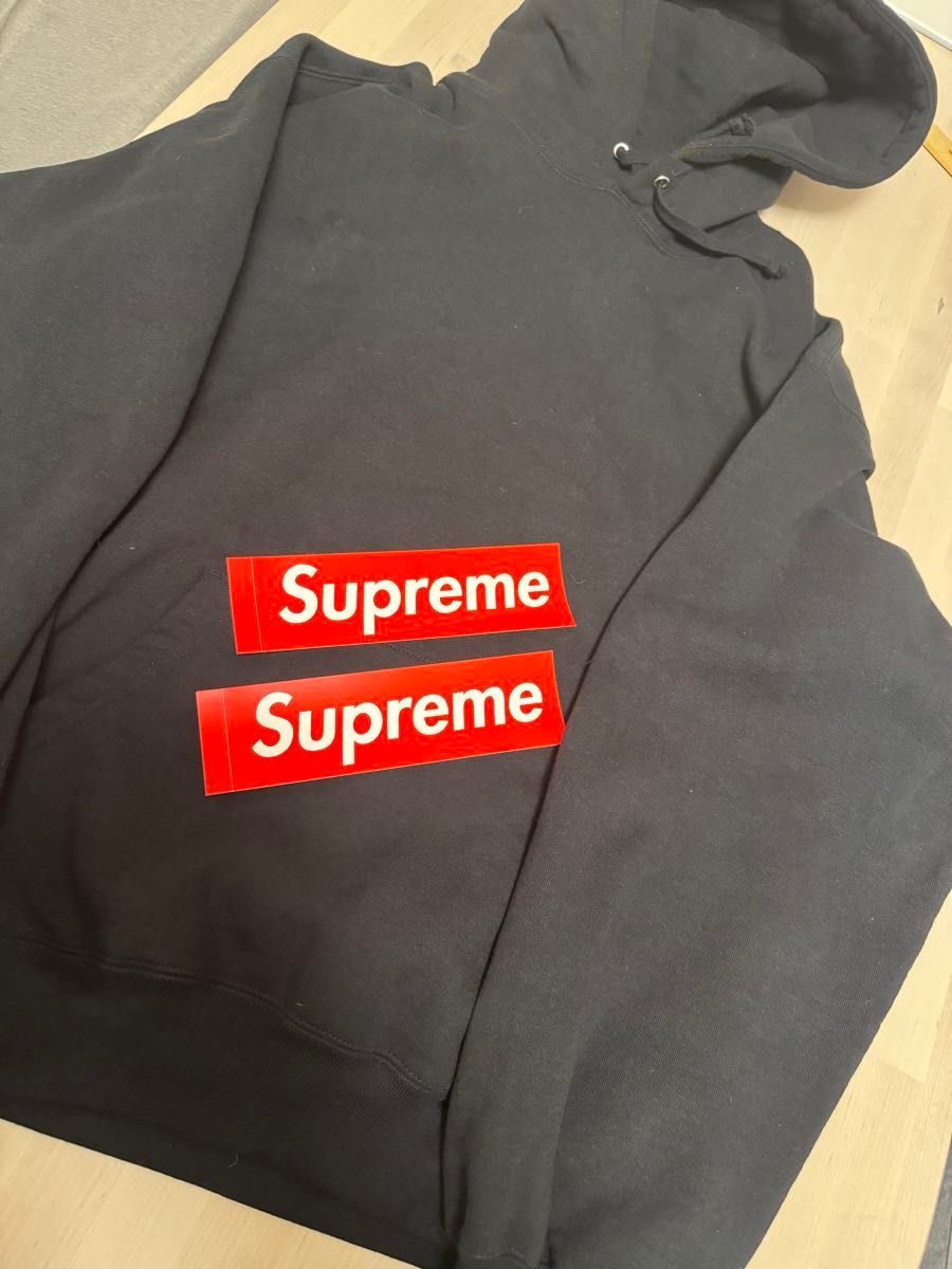 シュプリーム supremeパーカー サテン ブラック XL 