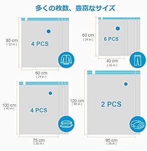 Masthome 圧縮袋 衣類圧縮袋 真空圧縮袋 布団収納袋 20枚組 ダニ、カビ対策 二重チャック構造 真空圧縮バッグ 手動ポン_画像6