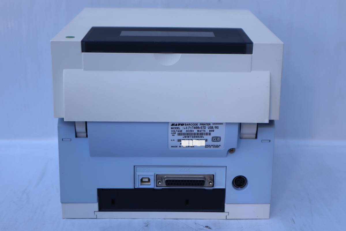 D0798 Y L SATO T408vSTD レスプリ L'esprit V BARCODE PRINTER バーコードプリンター ラベルプリンター USB/RS 非純正アダプター_画像4