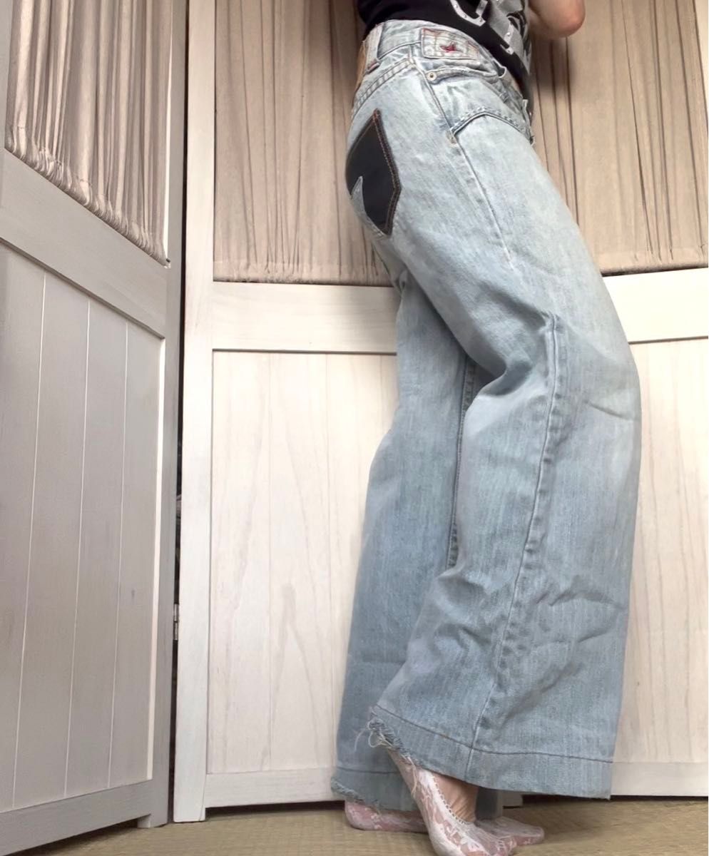 ワイドパンツ　デニム　WIDE DENIM JEANS 中古