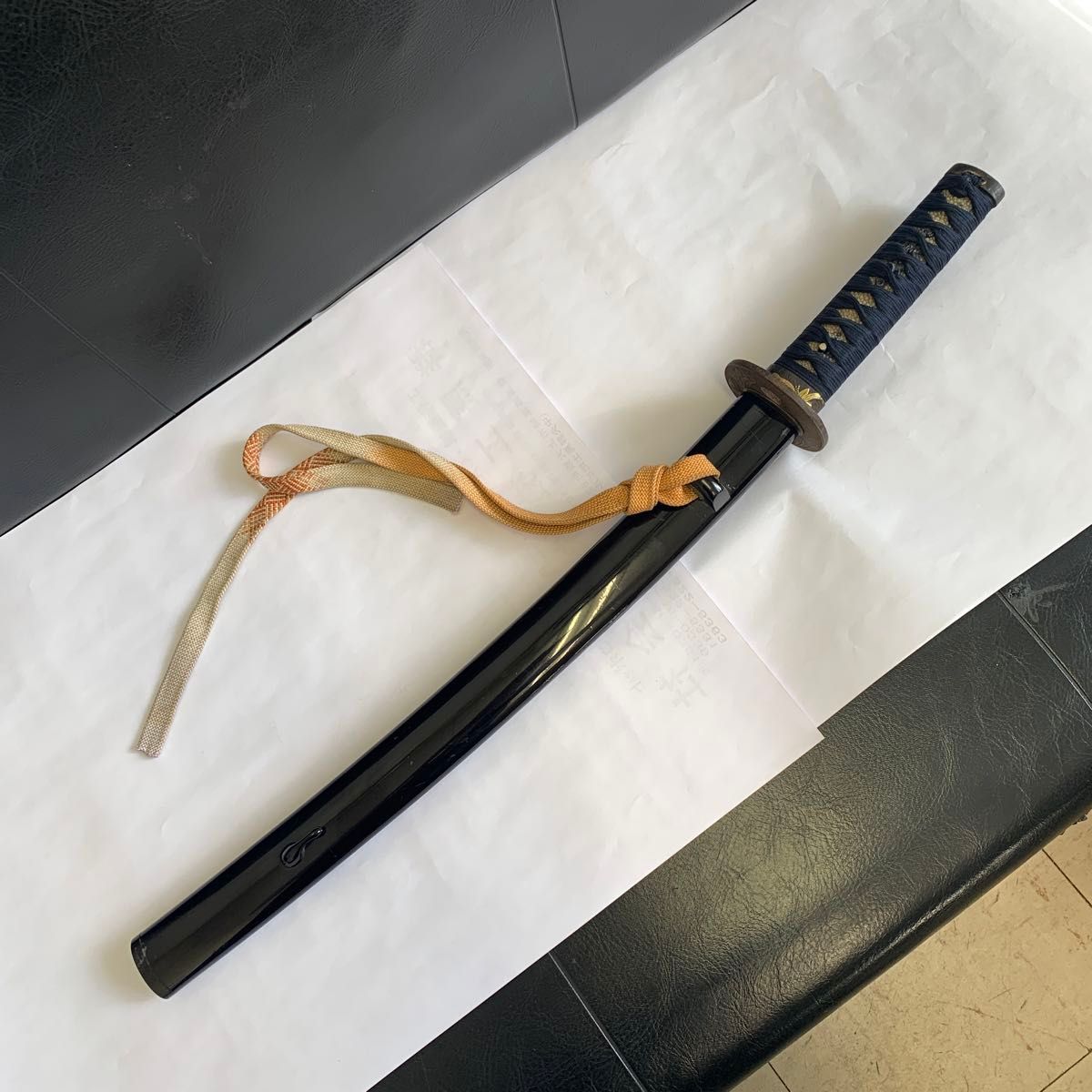 日本刀　残欠刀　合法品　 江戸時代　日本刀拵　 脇差　　　　　　刀身14.5cm  鍔　 武具　現状品　