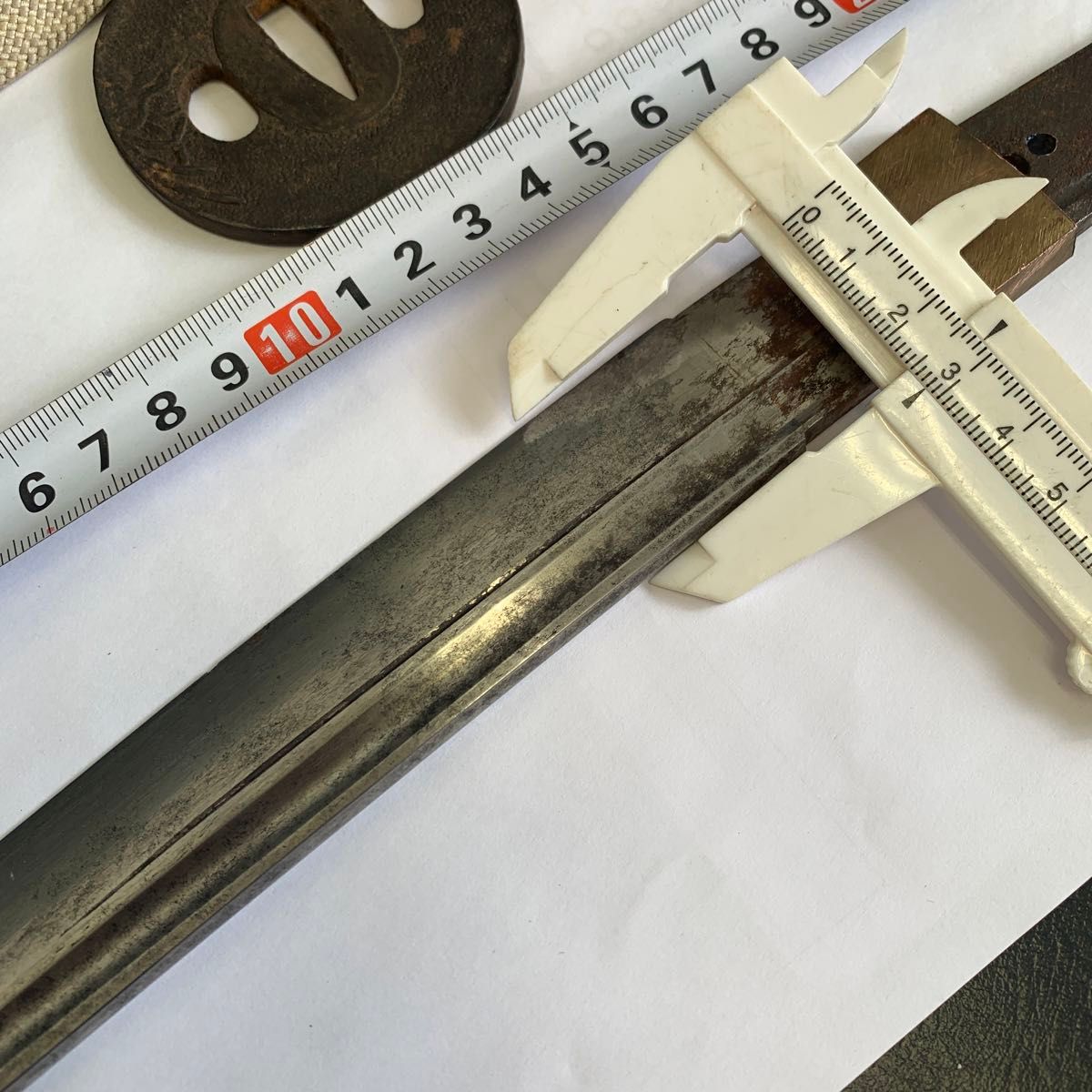 日本刀 残欠刀 合法品 江戸時代 日本刀拵 脇差 刀身14 5cm 鍔 日本刀 残欠刀 合法品 江戸時代 日本刀拵 脇差 刀身14 5cm 鍔