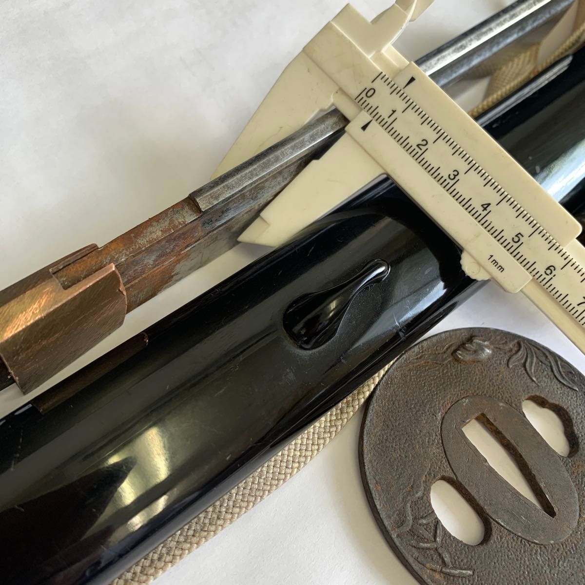 日本刀 残欠刀 合法品 江戸時代 日本刀拵 脇差 刀身14 5cm 鍔 日本刀 残欠刀 合法品 江戸時代 日本刀拵 脇差 刀身14 5cm 鍔